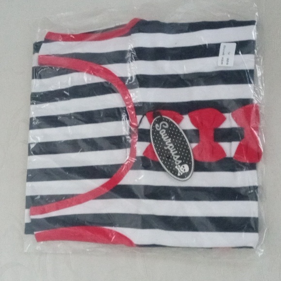 Sourpuss Summer  Dress Blue & White Stripe w Embroidered Octopus XL - Picture 11 of 11